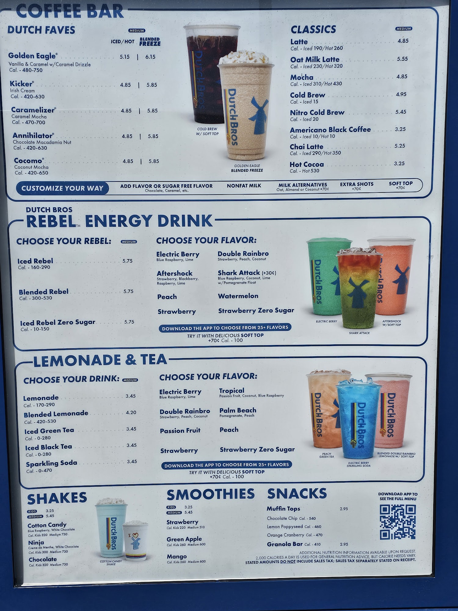 Dutch Bros Coffee Menu