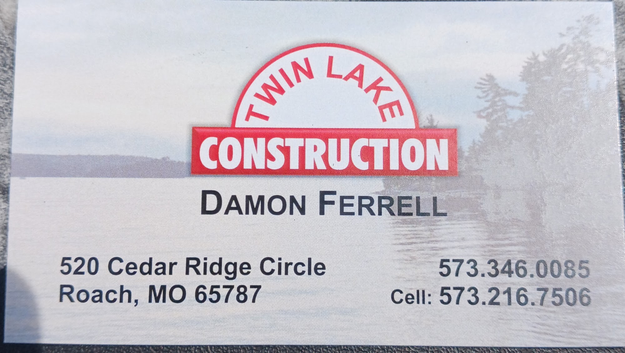 Twin Lake Construction 520 Cedar Ridge Cir, Roach Missouri 65787