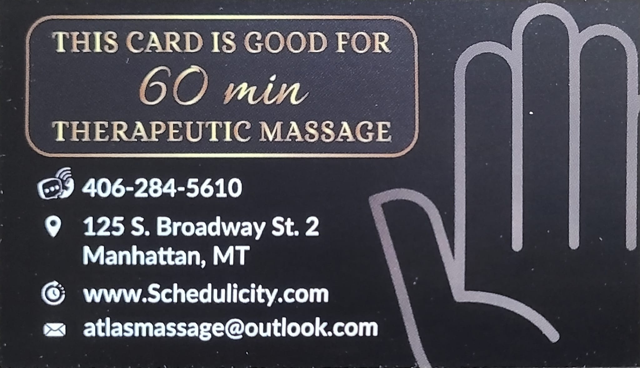 Atlas Massage 125 S Broadway St Suite 2, Manhattan Montana 59741