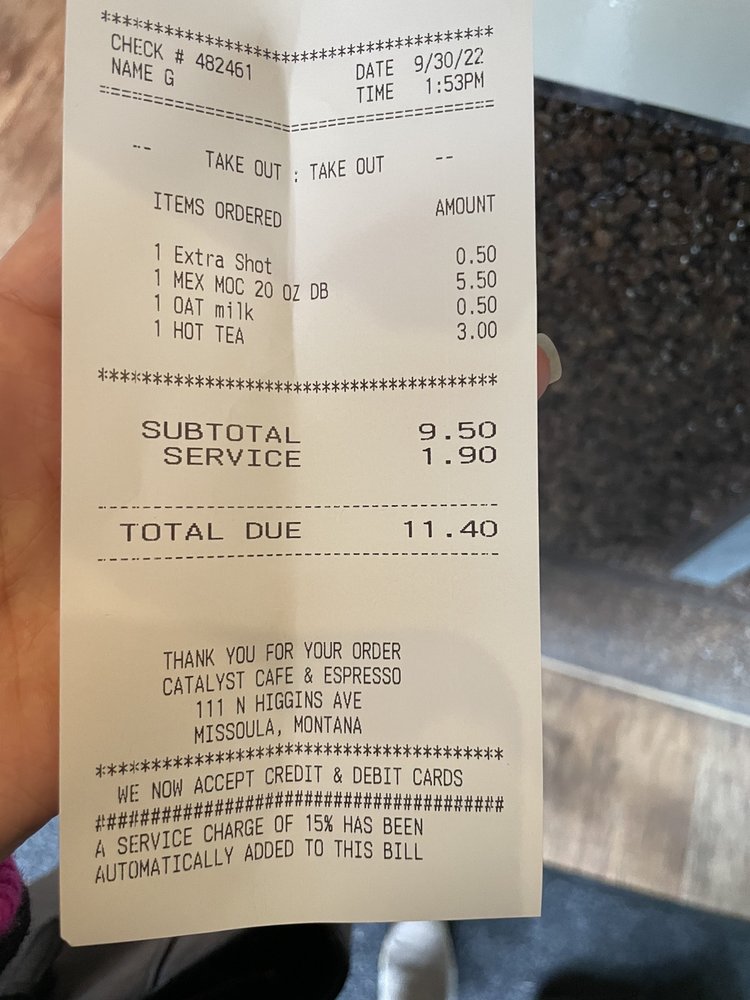 CATALYST CATERING Menu