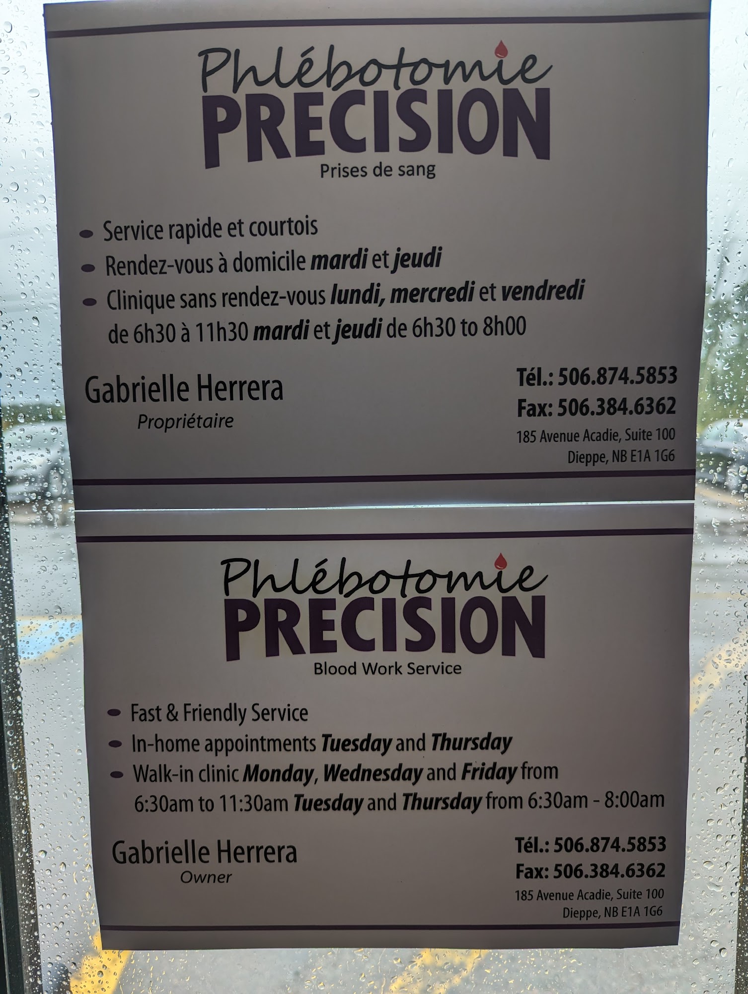 Phlebotomie Precision 185 Acadie Ave Suite 100, Dieppe New Brunswick E1A 1G6
