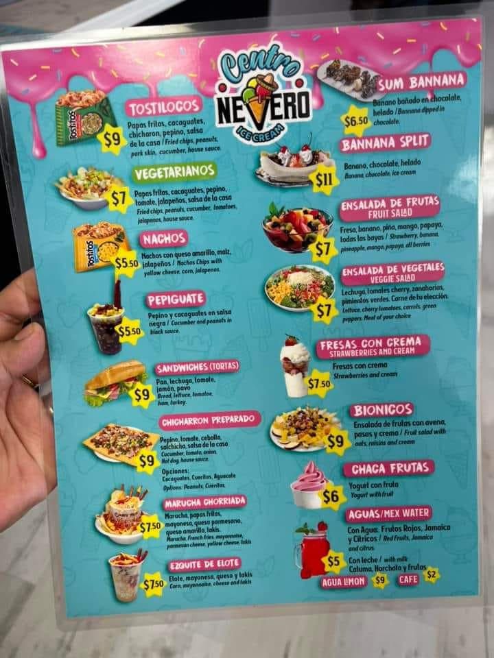 Centro Botanero Bar & Grill Menu