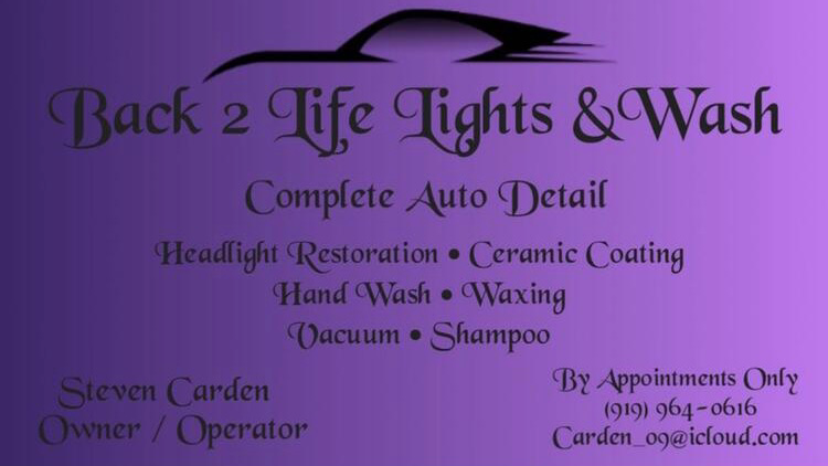 Back 2 Life Lights & Wash Complete Detailing LLC