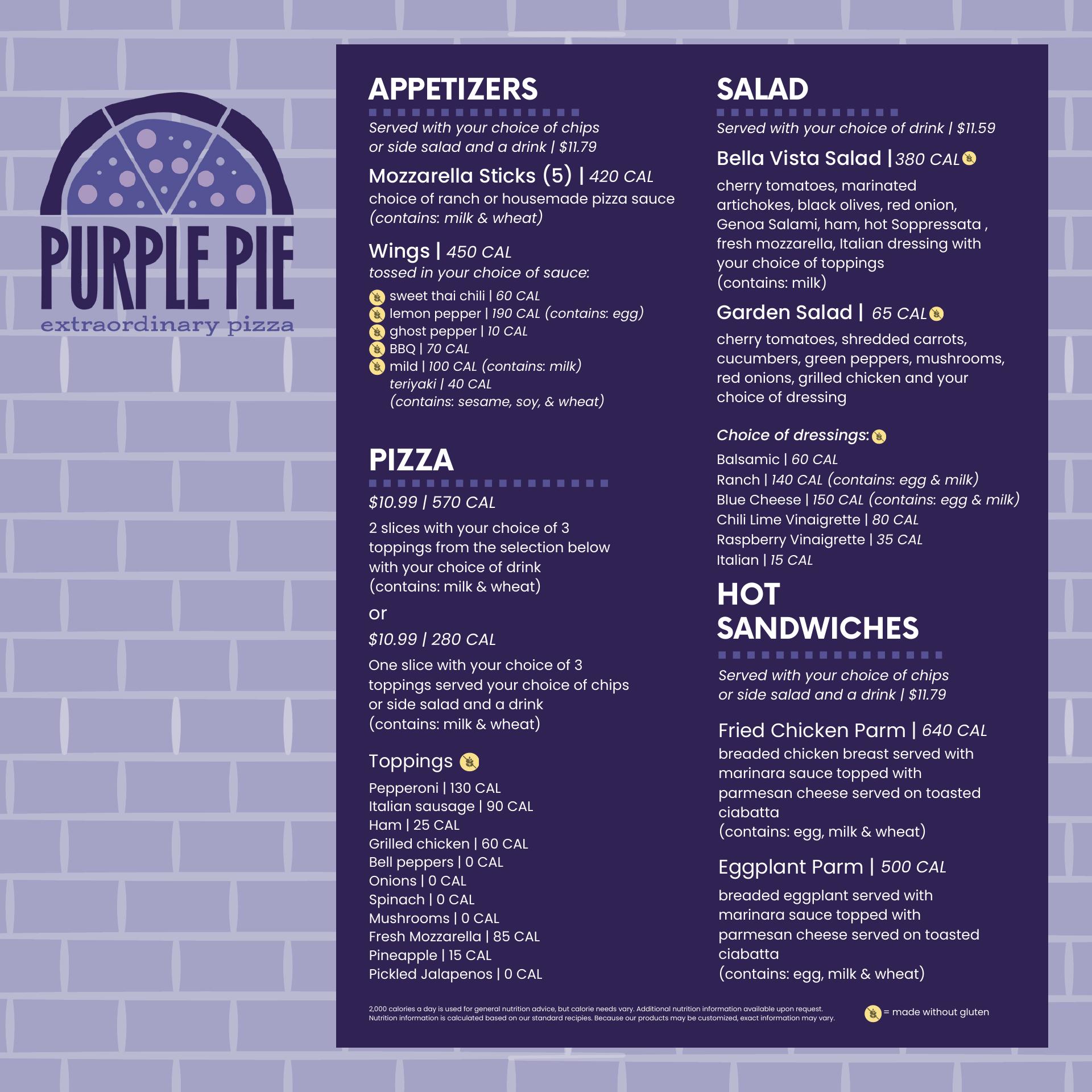 Purple Pie Menu