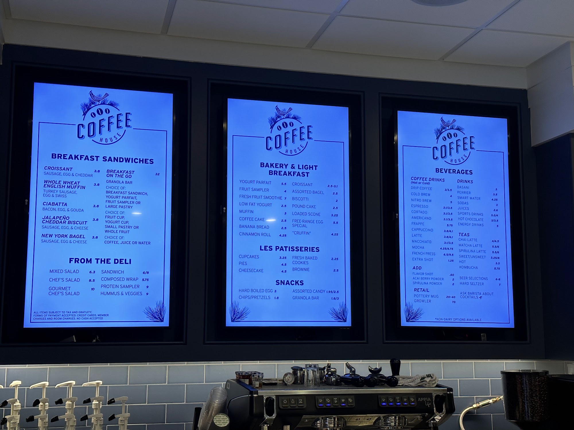 The Coffee House at Pinehurst Menu