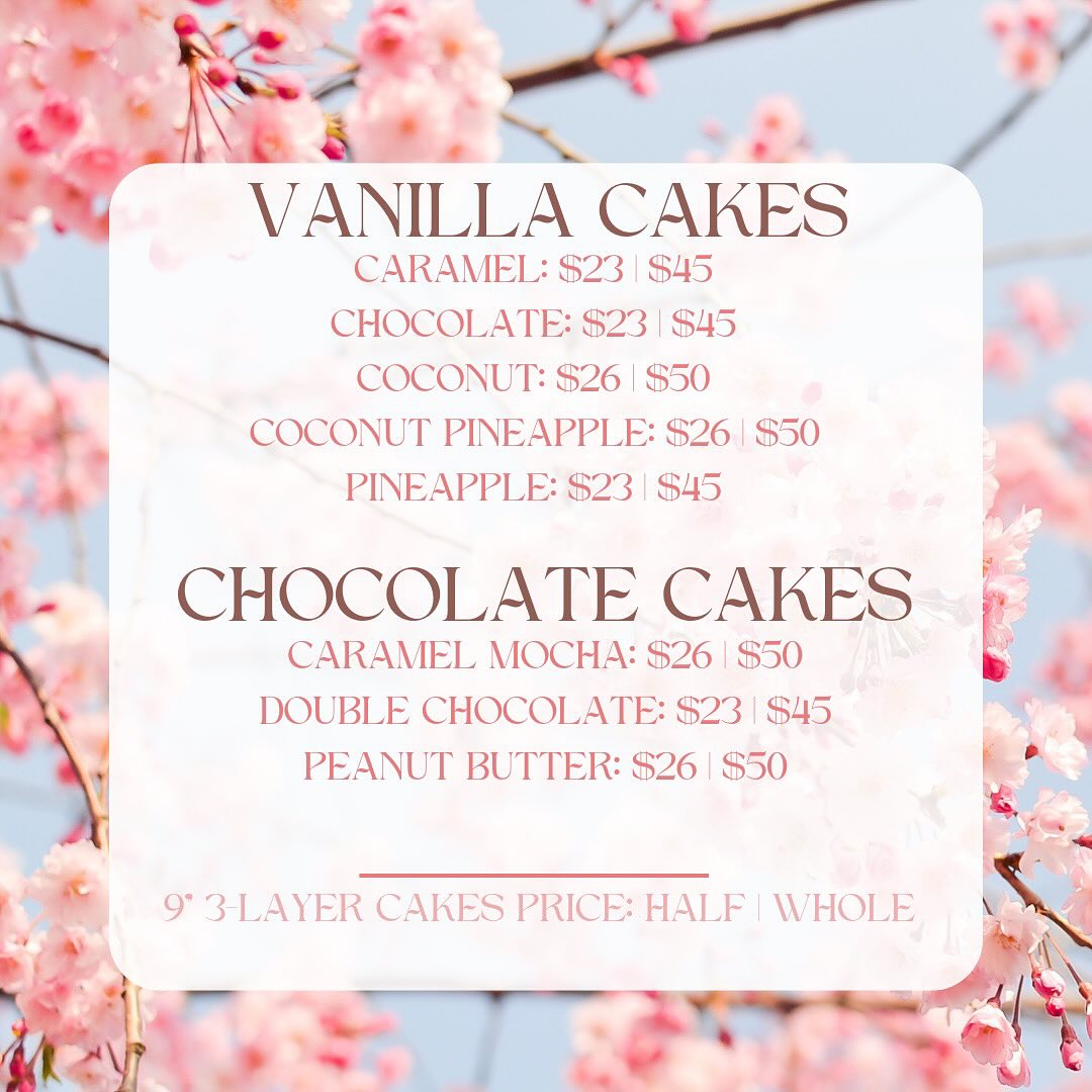 The Market Bakery Menu