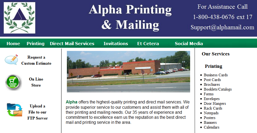 Alpha Mailing Services Inc
