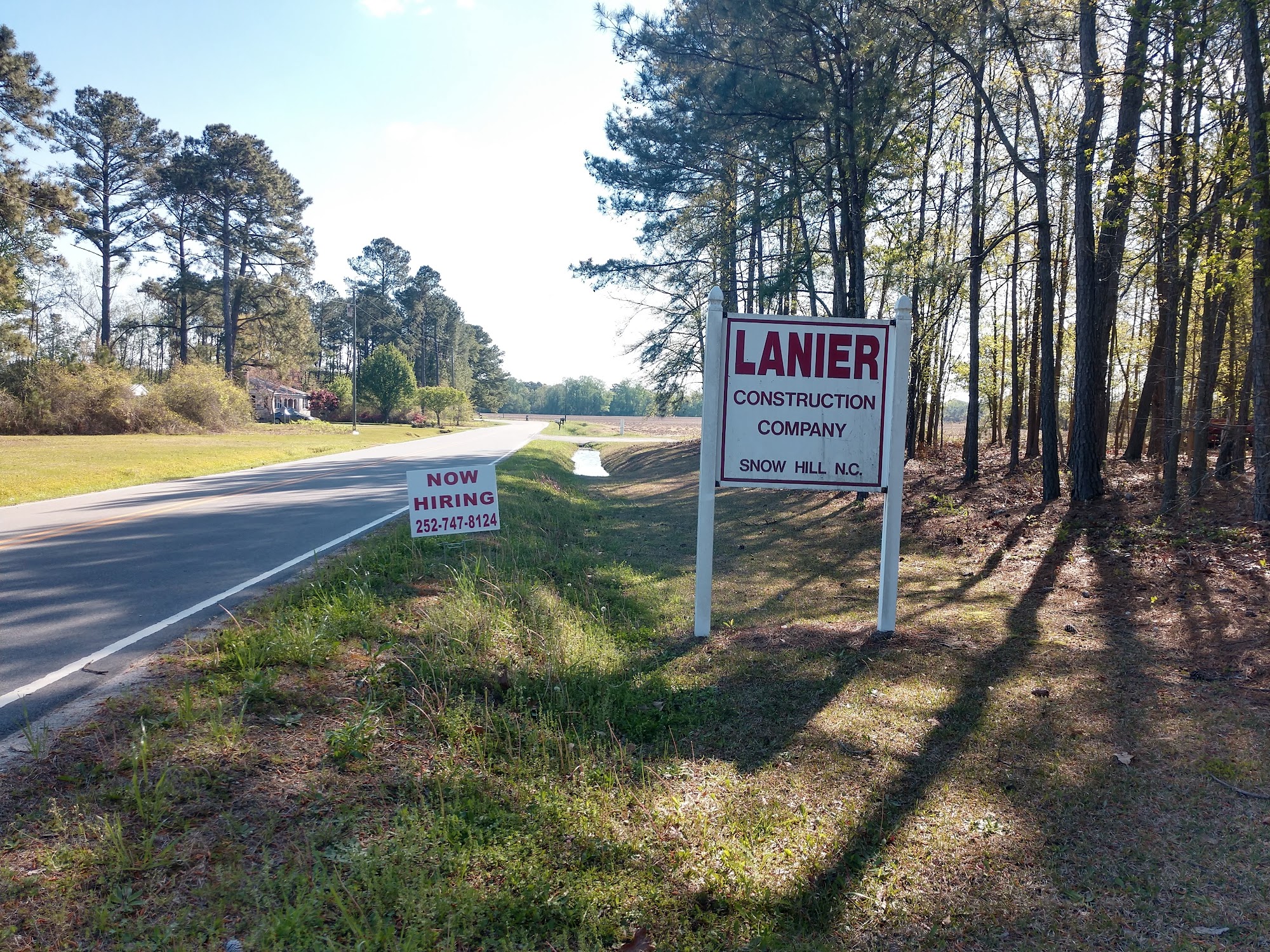 Lanier Construction Co Inc 1505 Browntown Rd, Snow Hill North Carolina 28580