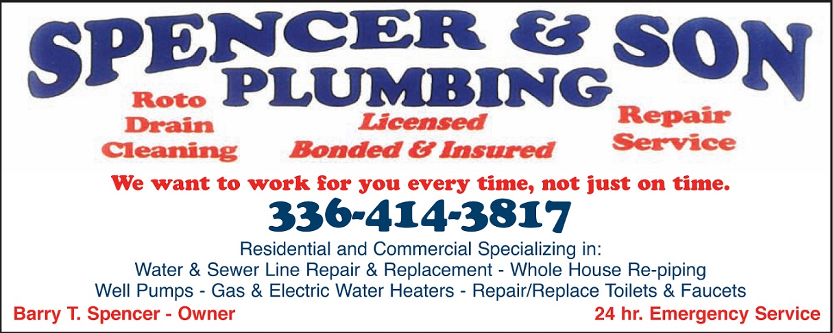 Spencer & Son Plumbing 1050 Spencer Orchard Rd, Walnut Cove North Carolina 27052