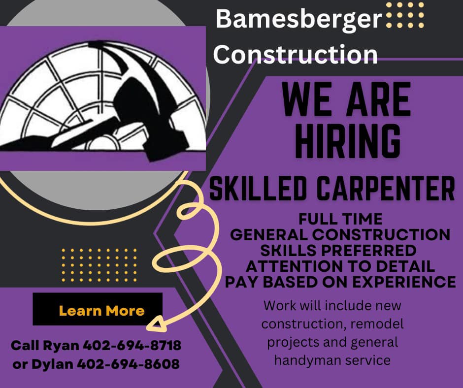 Bamesberger Construction LLC 1207 S Y Rd, Hampton Nebraska 68843