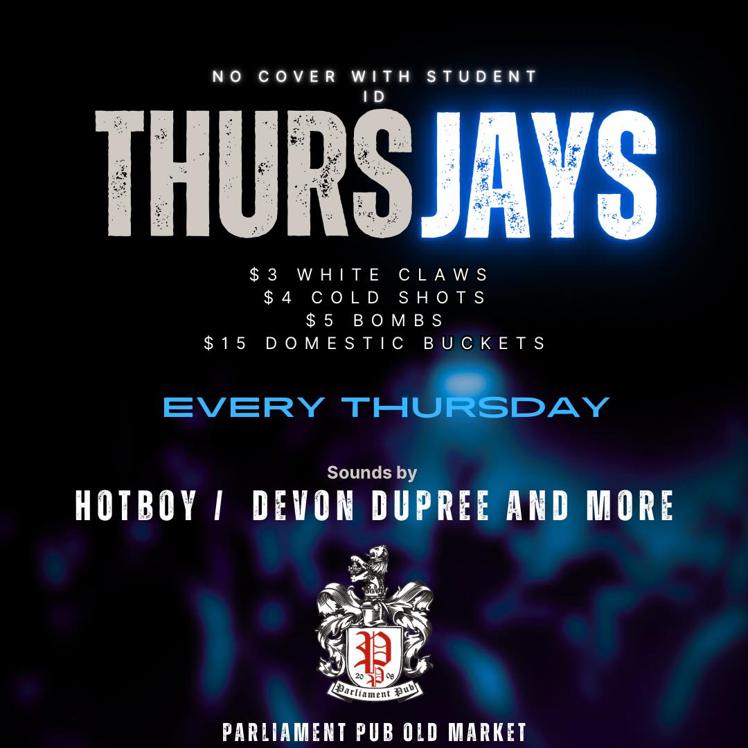 Parliament Pub Old Market Menu