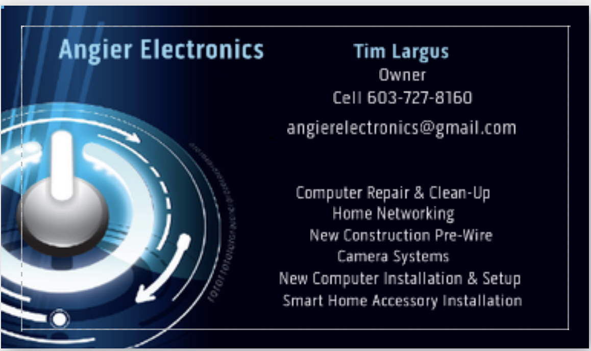 Angier Electronics 453 Shaker Hill Rd, Enfield New Hampshire 03748