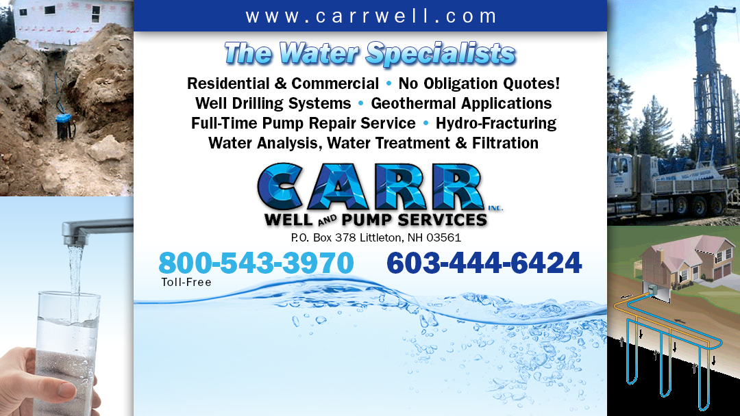 Carr Well & Pump Services Inc 884 Union St, Littleton New Hampshire 03561