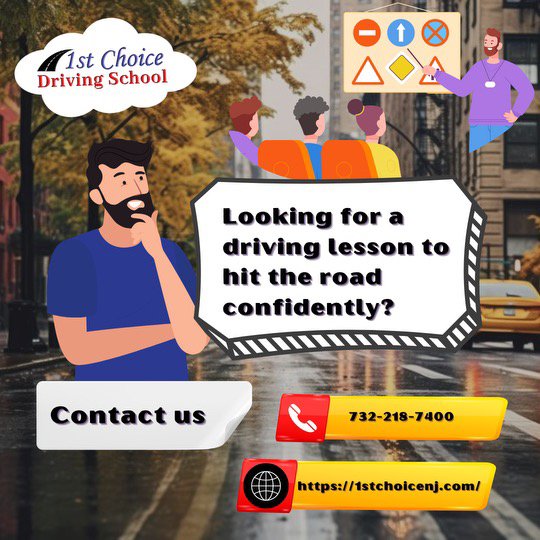 1st Choice Driving School (Special: $120 Rahway Test w/25 min. lesson meet at MVC) 795 Inman Ave, Colonia New Jersey 07067