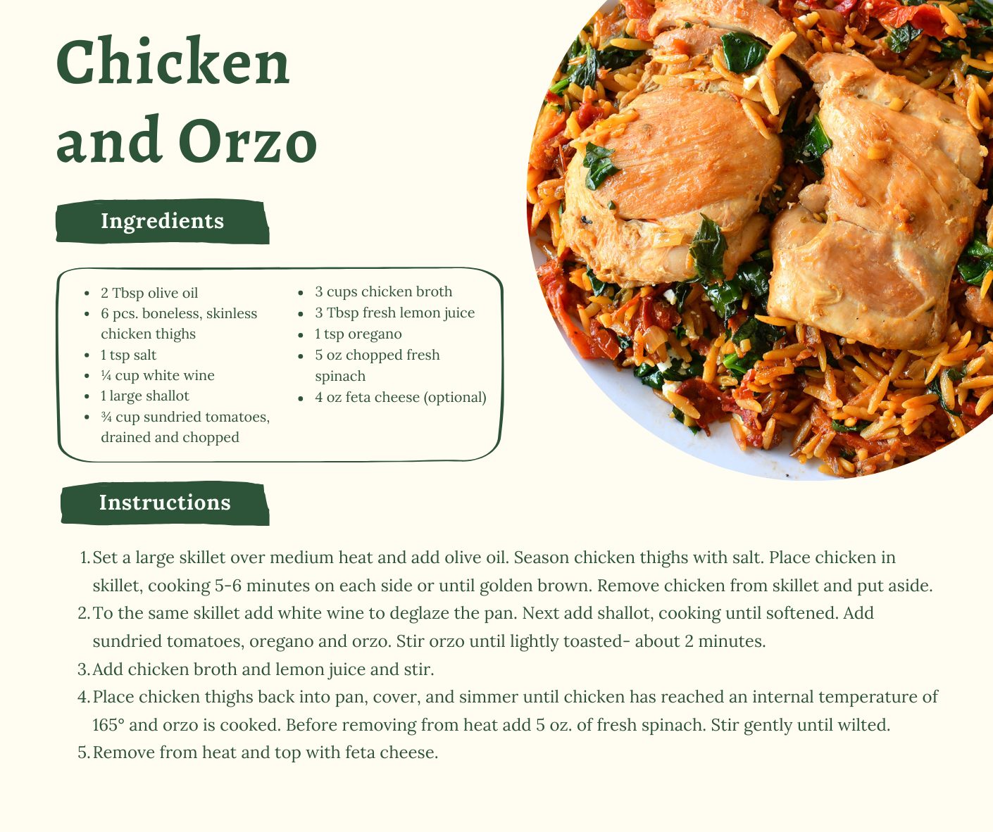 The Orchards at Colts Neck Menu