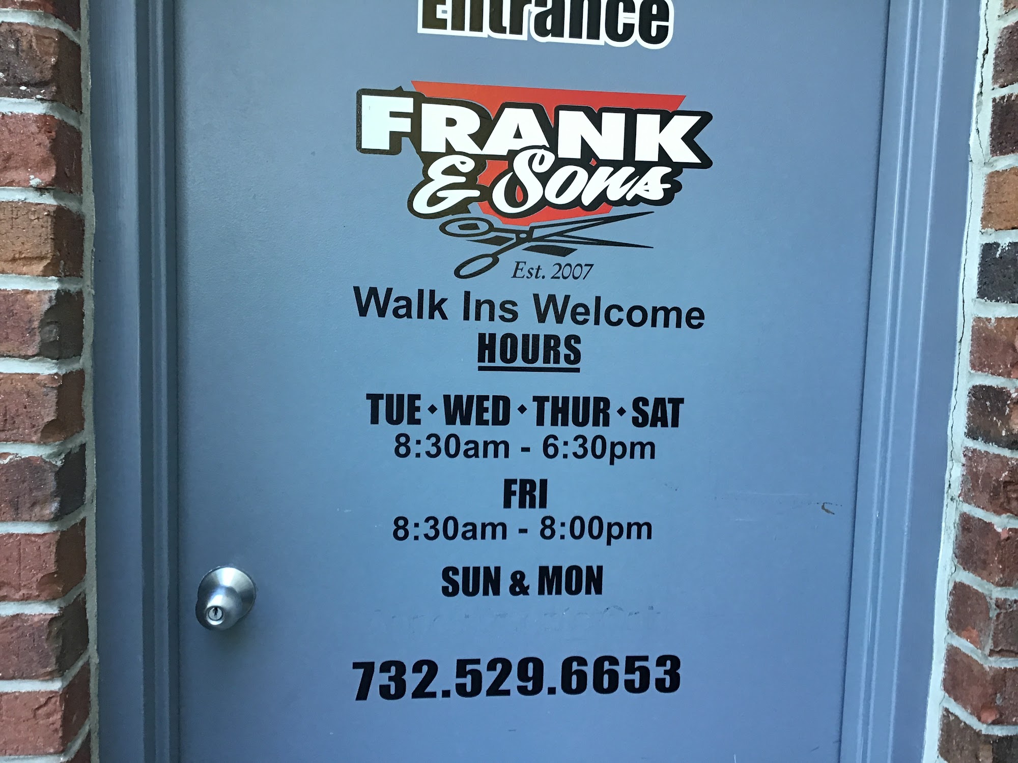 Frank and Sons Barbershop 366 North Ave, Dunellen New Jersey 08812