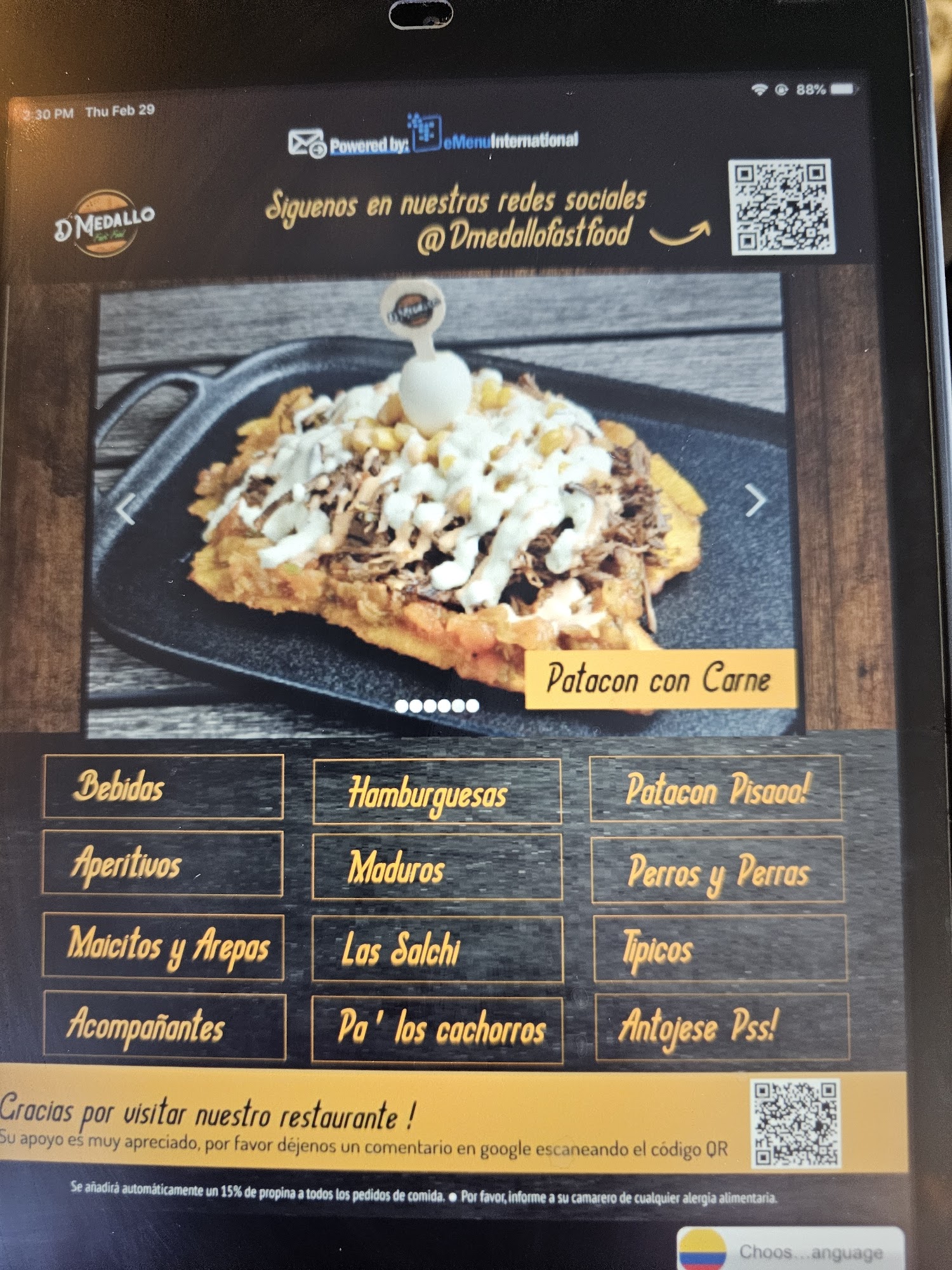 D'Medallo Fast Food Menu