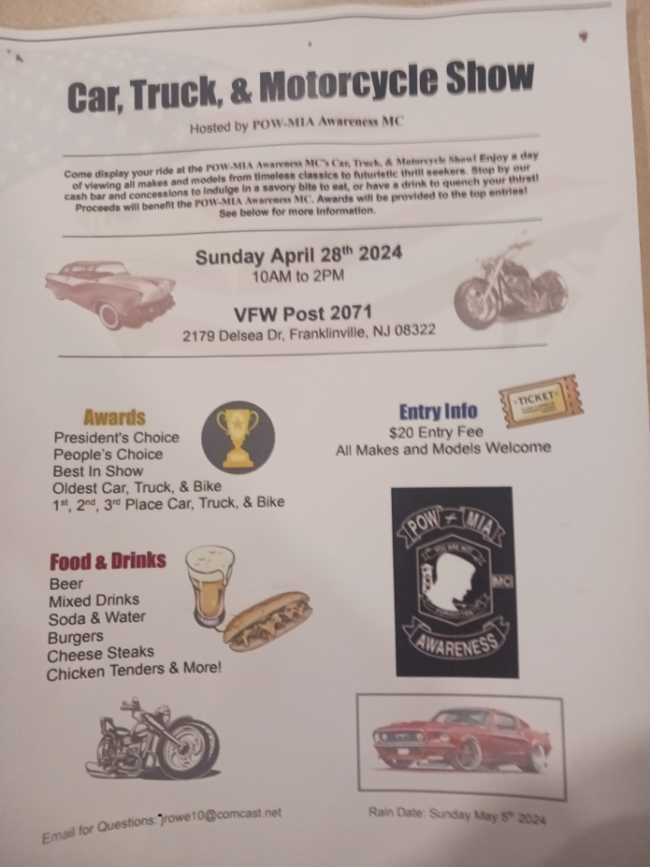 VFW Post 2071 Menu
