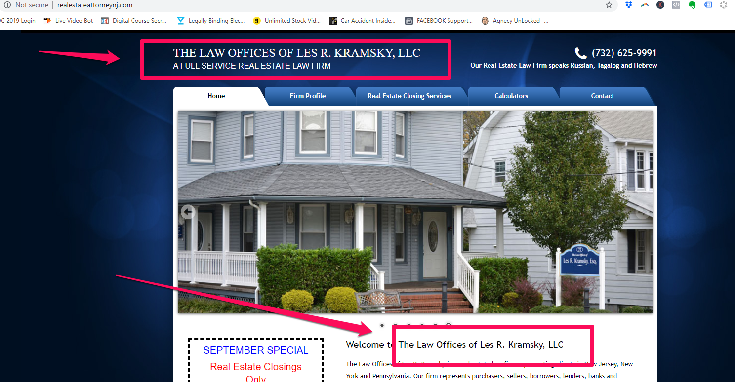Law Offices of Les R. Kramsky, LLC 27 N Main St, Marlboro New Jersey 07746