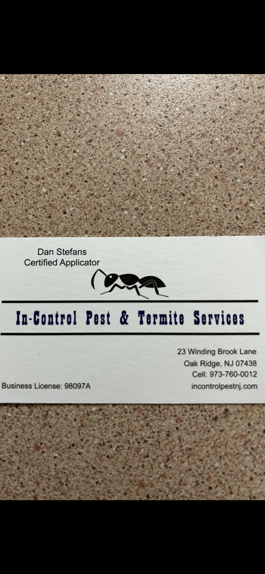 In-Control Pest & Termite Services 23 Winding Brook Ln, Oak Ridge New Jersey 07438