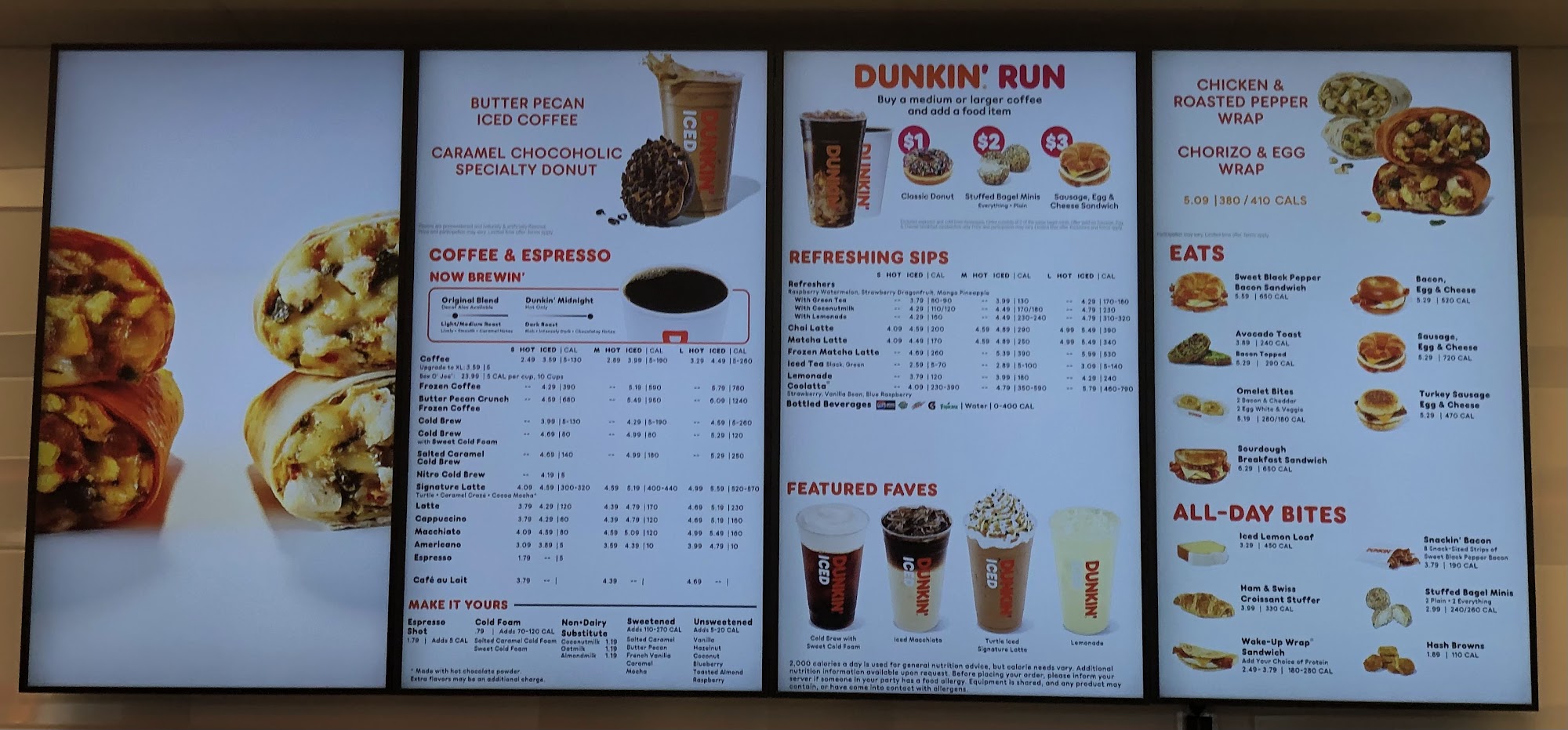 Dunkin' Menu