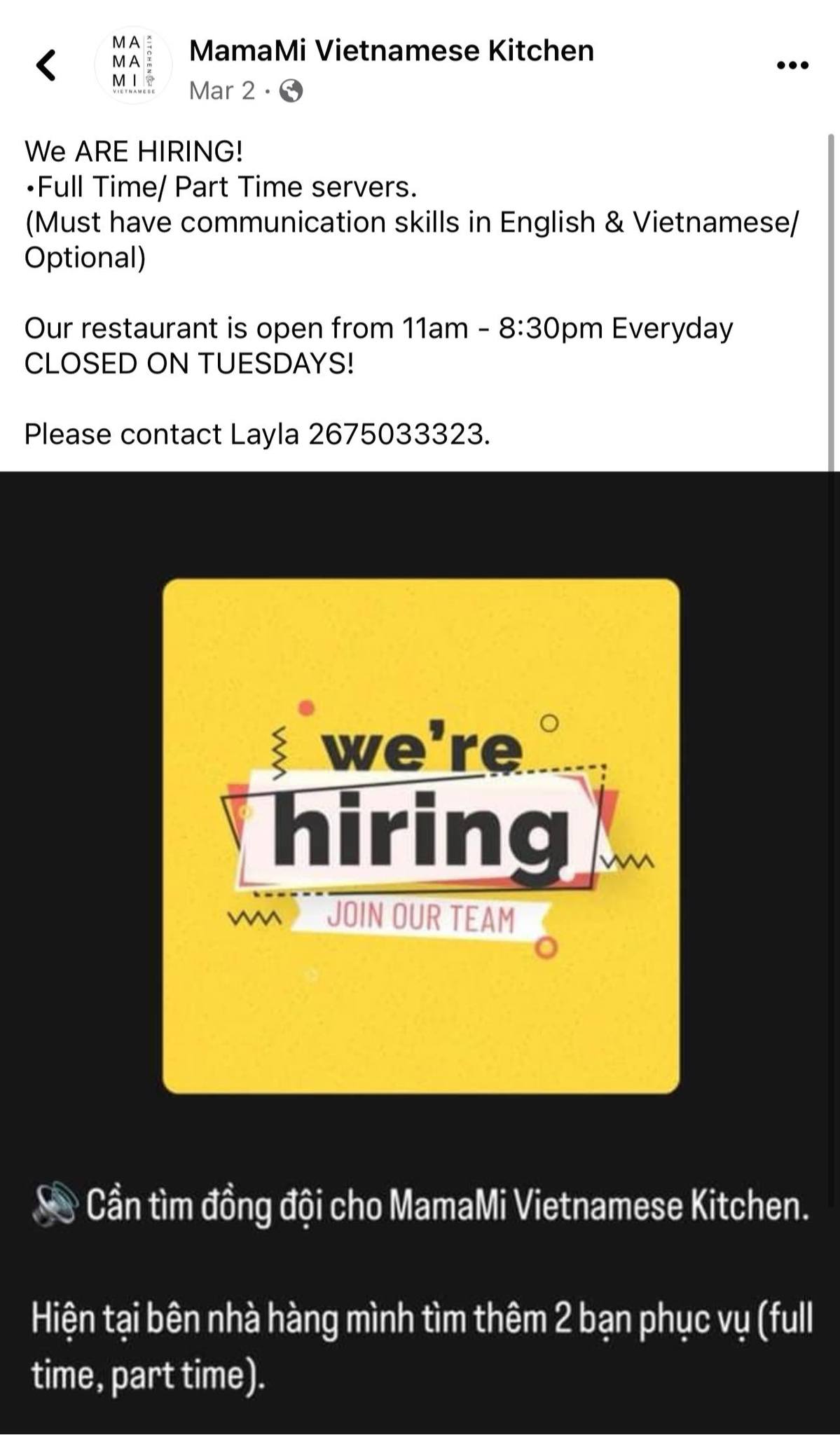 Photo credit: facebook