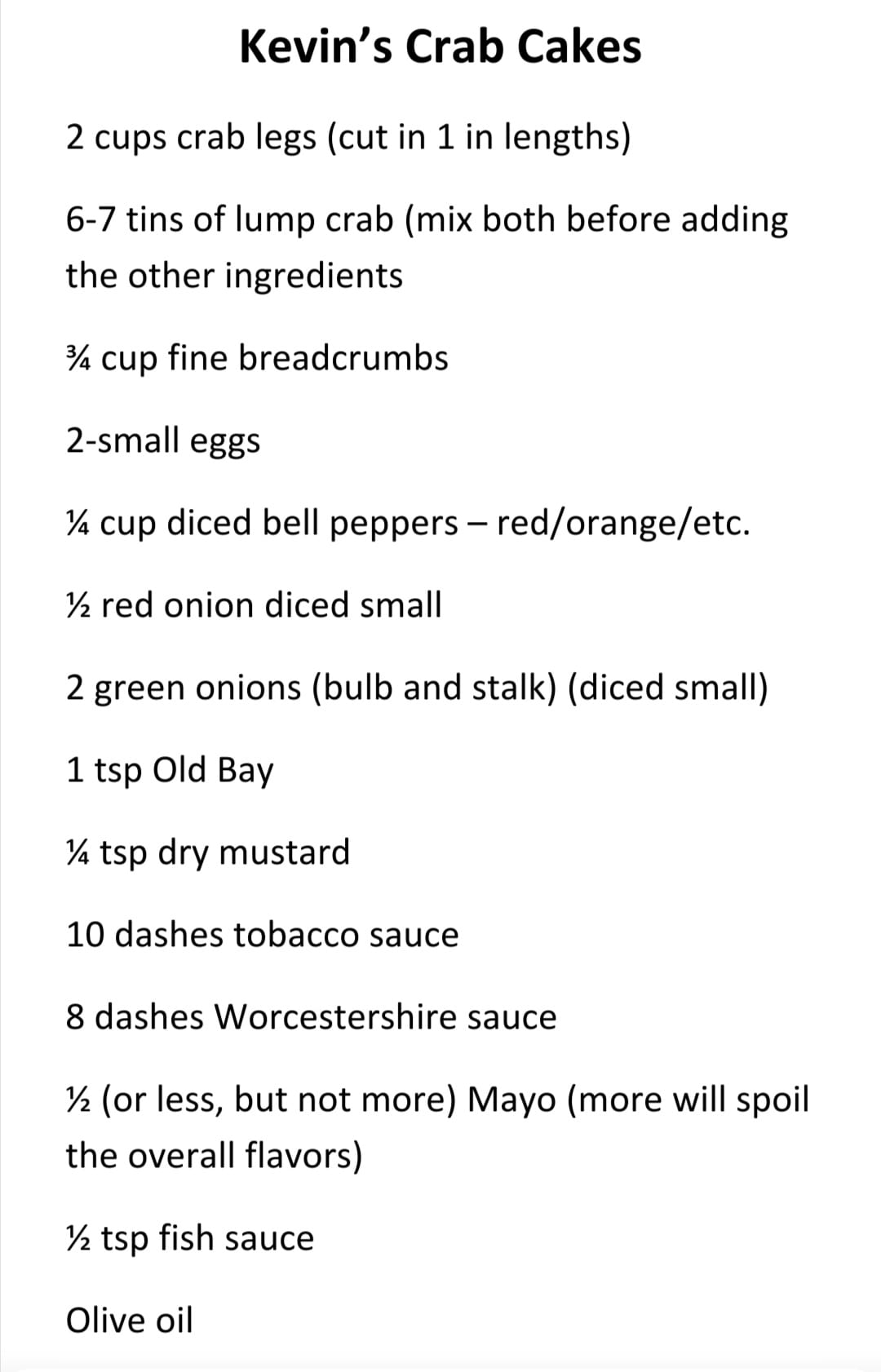 The Seafood Shop Menu