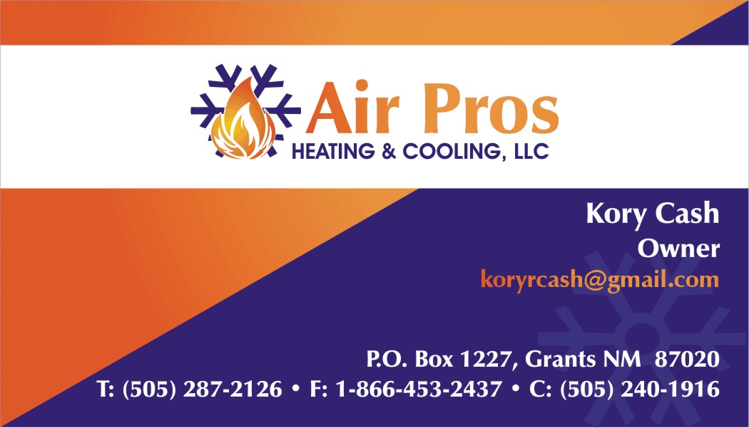 Air Pros Heating and Cooling LLC 1116 W Santa Fe Ave, Grants New Mexico 87020