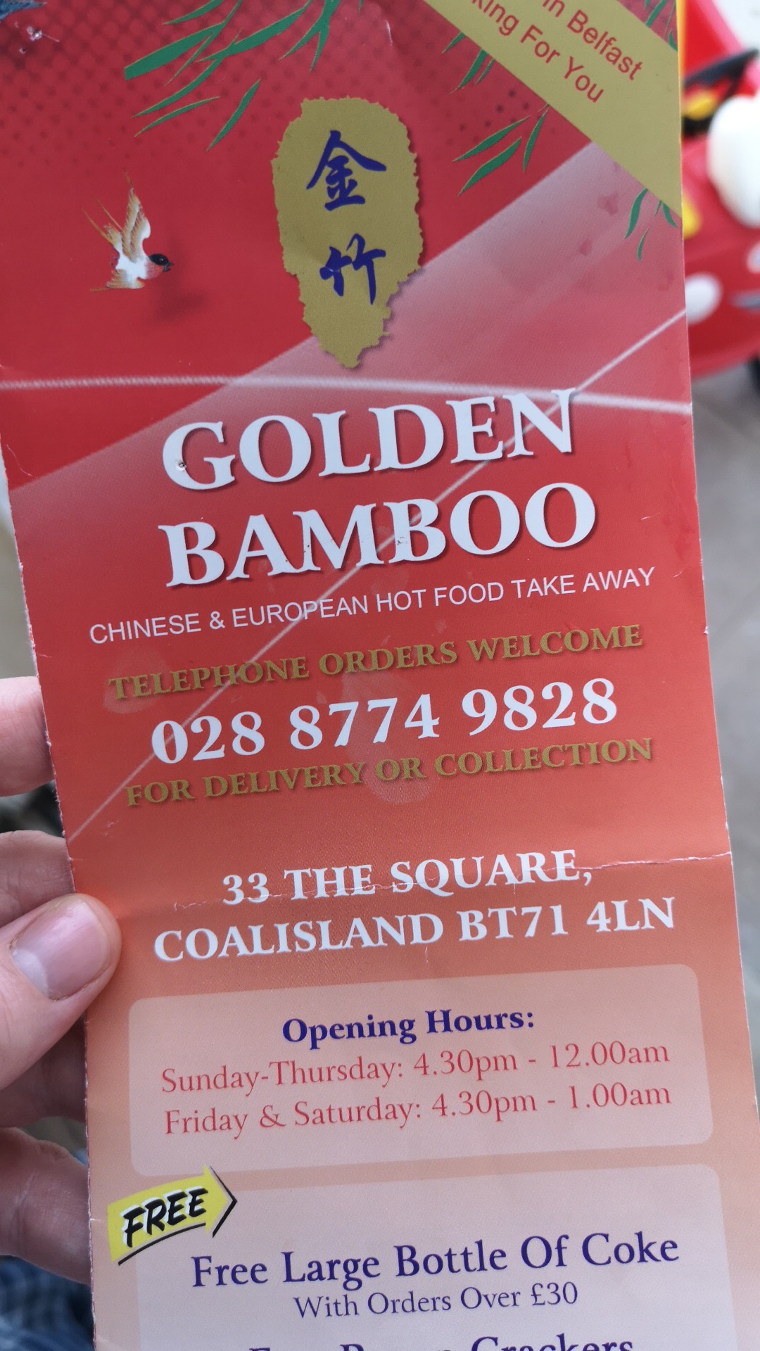 Golden Bamboo 33 The Sq, Coalisland, Dungannon