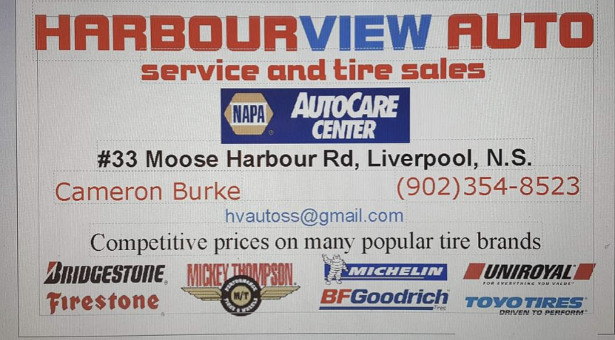 Harbourview Auto Service & Tire Sales 33 Moose Harbour Rd, Liverpool Nova Scotia B0T 1K0