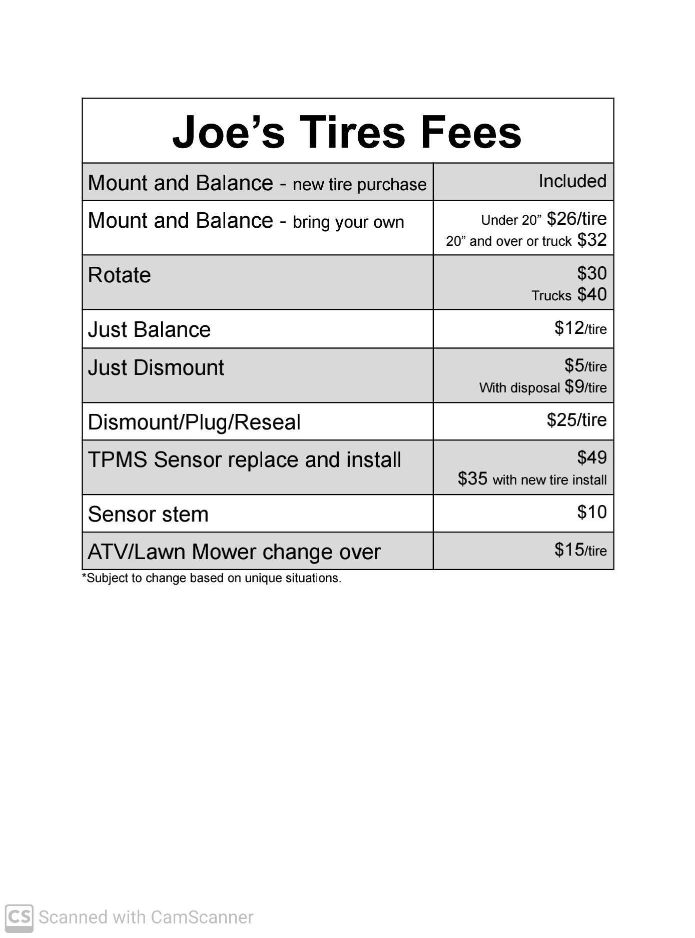 Transit Tire Sales