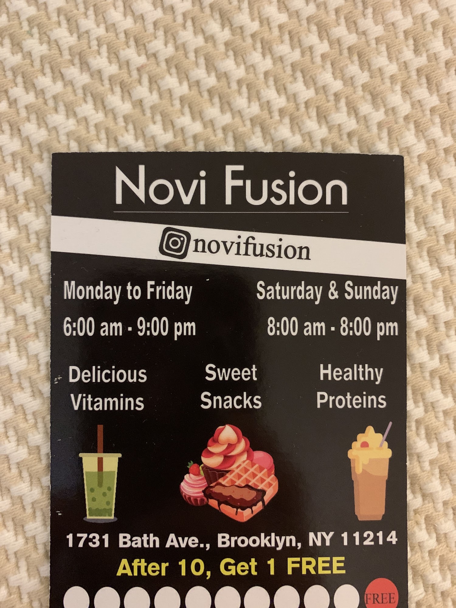 Novi Fusion Menu
