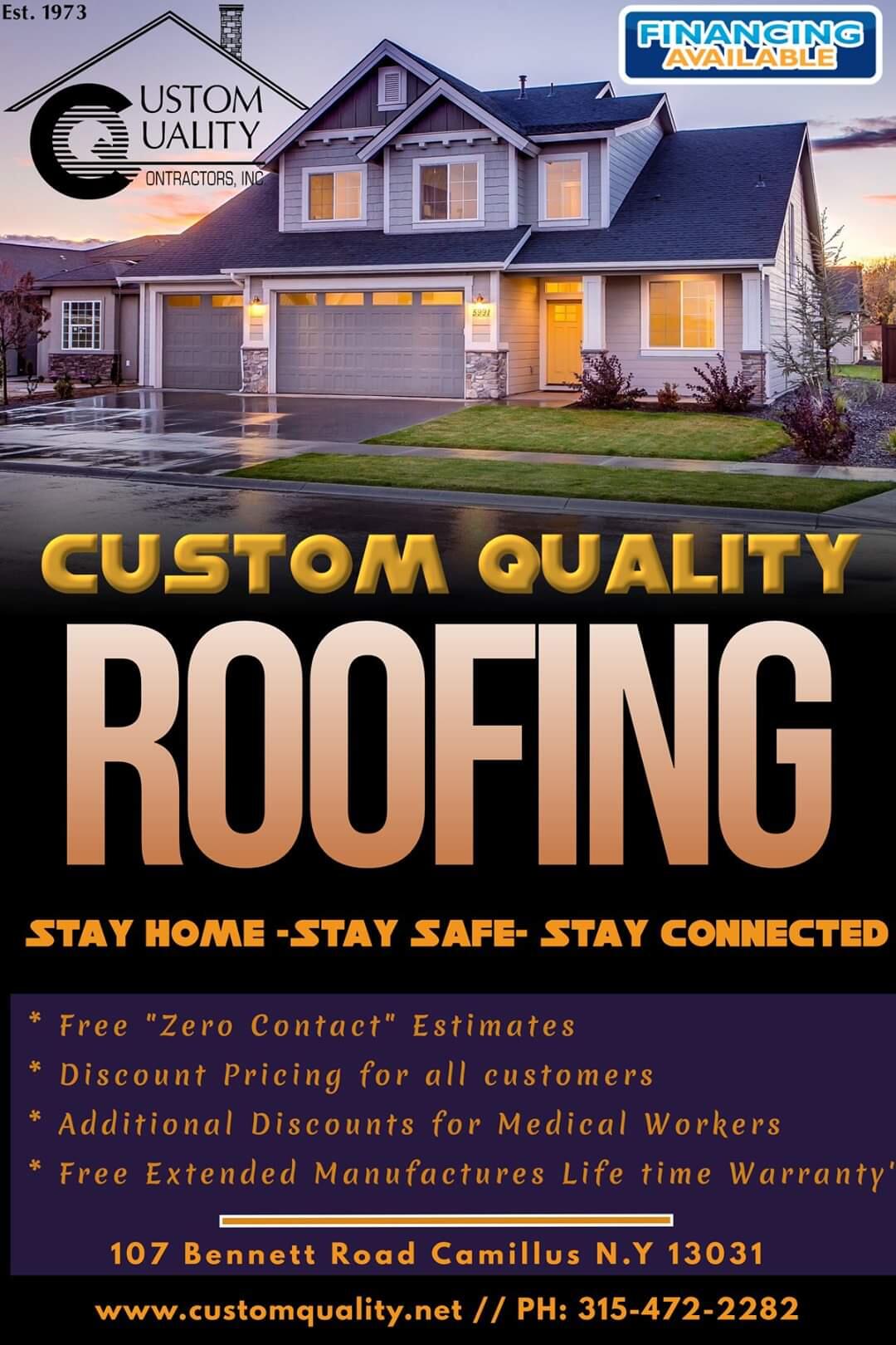 Syracuse Custom Quality Roofing Contractors 107 Bennett Rd, Camillus New York 13031