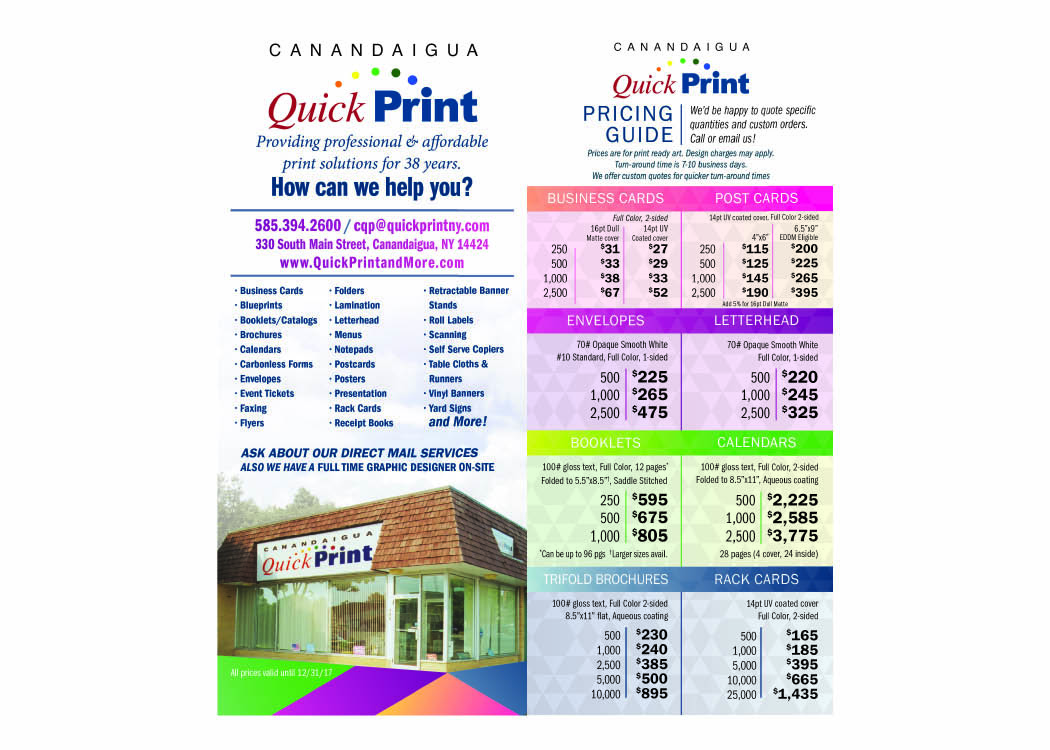 Canandaigua Quick Print