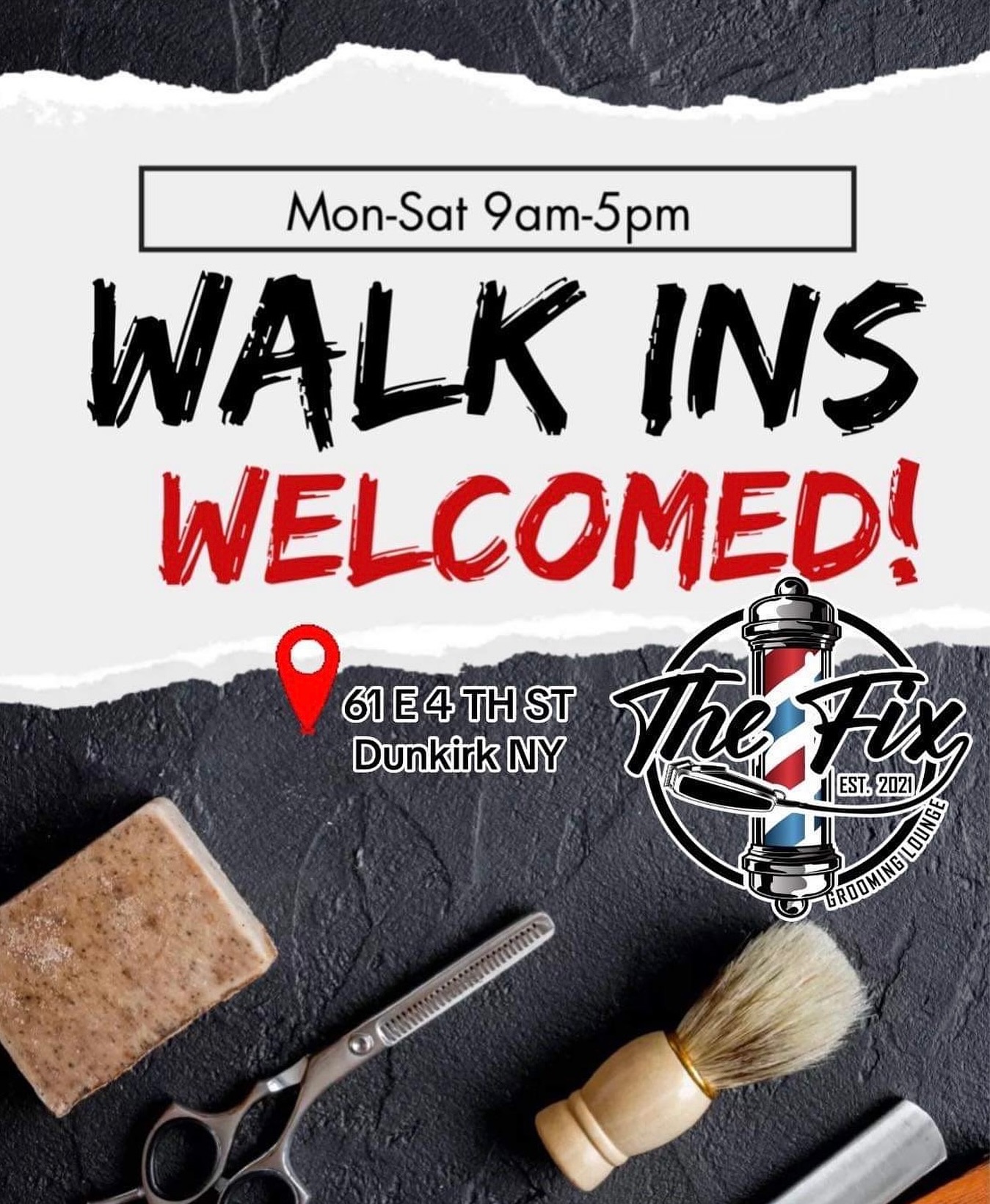 The Fix Grooming Lounge 61 E 4th St, Dunkirk New York 14048