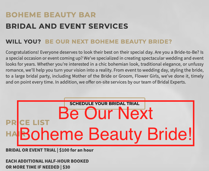 Boheme Beauty Bar