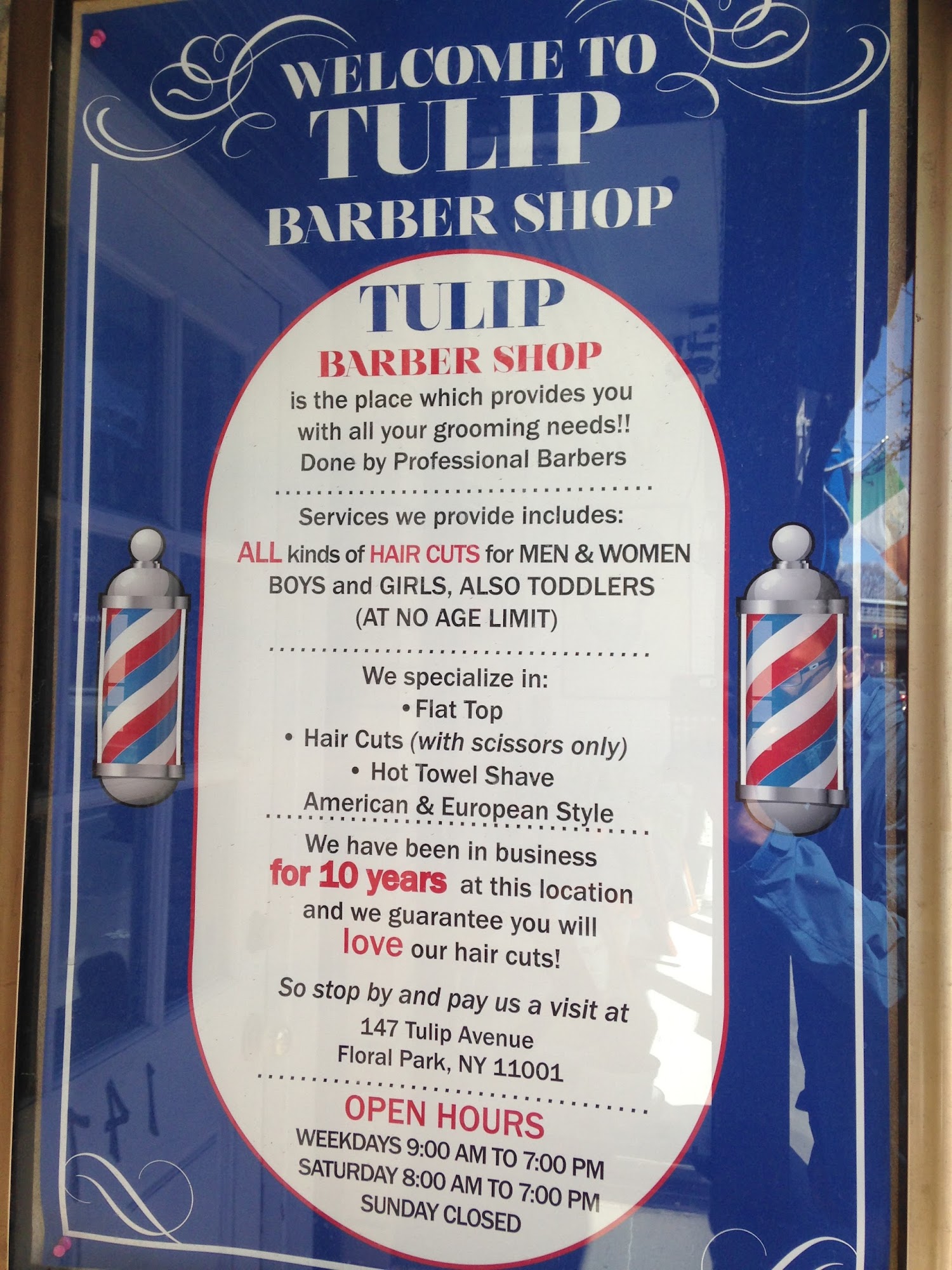 Tulip Barber Shop 147 Tulip Ave, Floral Park New York 11001