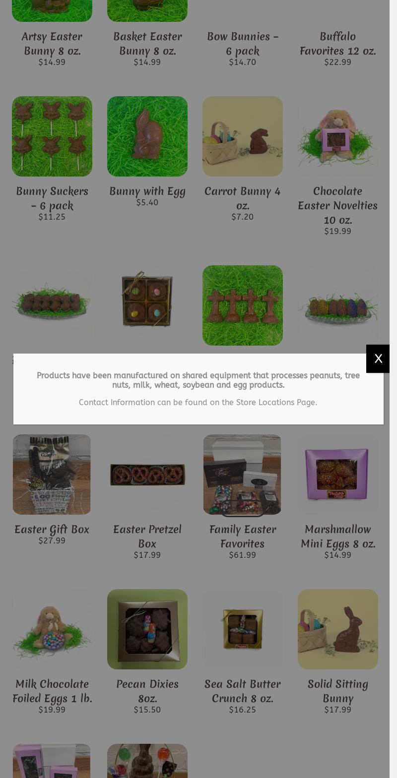 Parkside Candies Menu