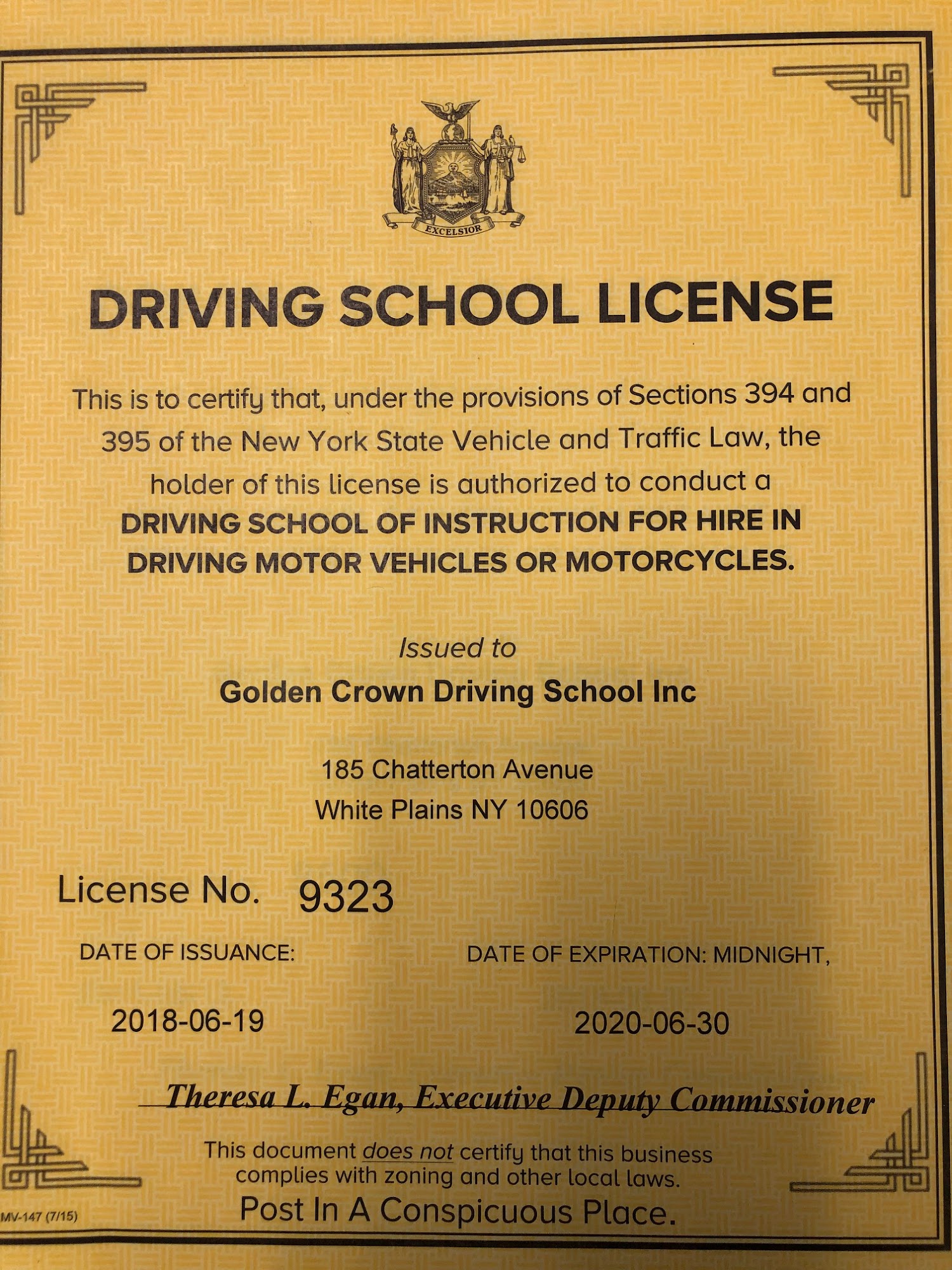 Golden Crown Driving School - 5 Hour Course