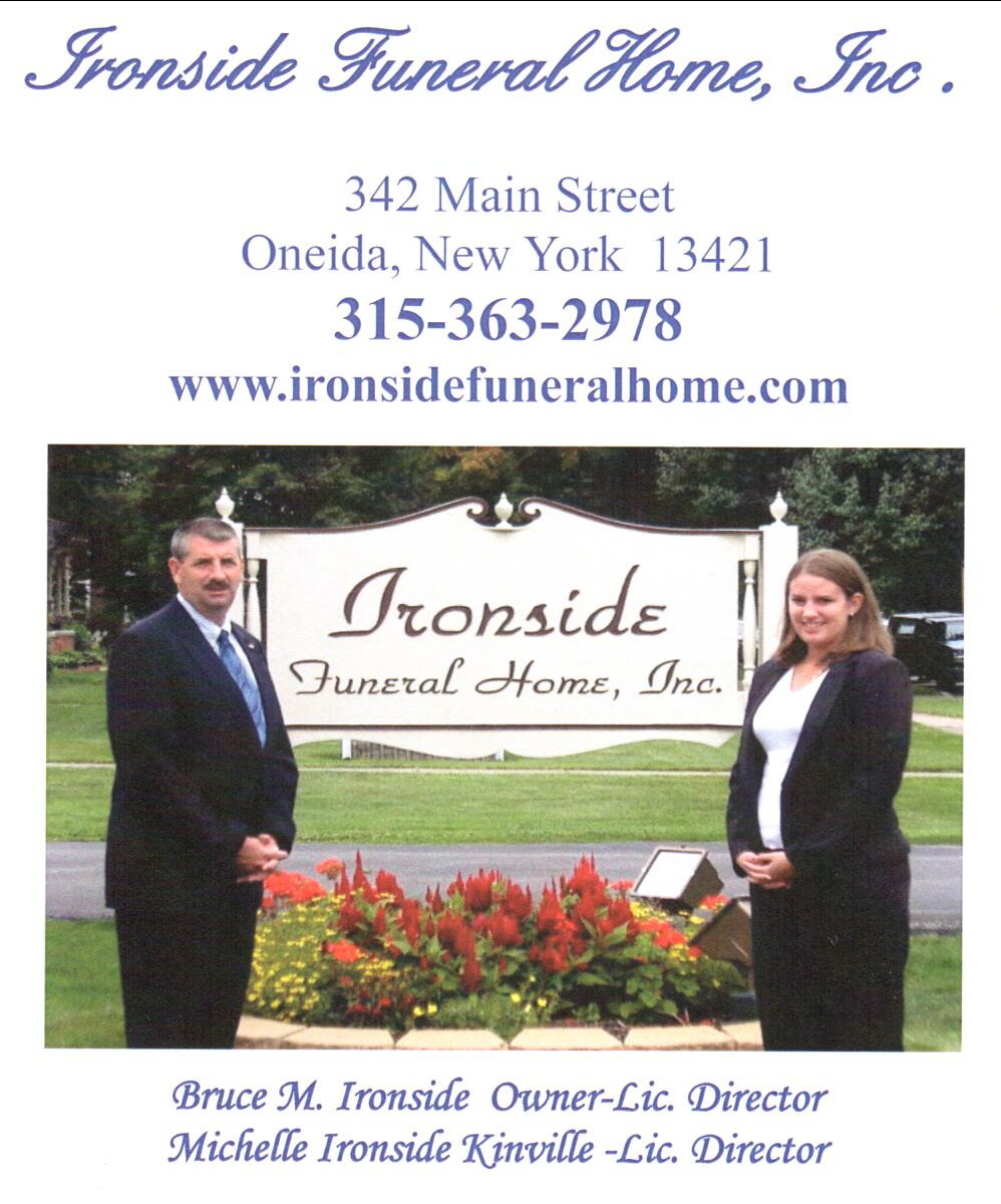 Ironside Funeral Home, Inc. 342 Main St, Oneida New York 13421