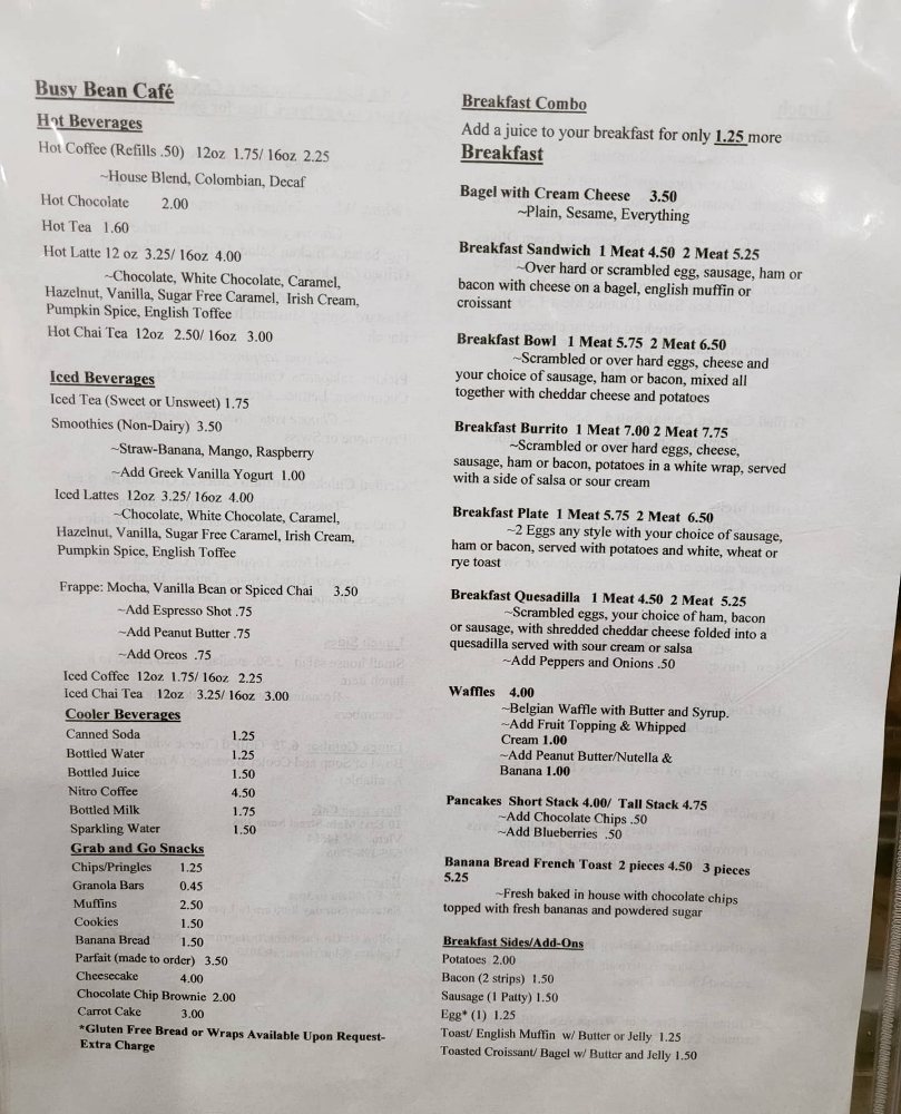 Busy Bean Cafe, Penfield Menu, Reviews (65), Photos (17) Restaurantji