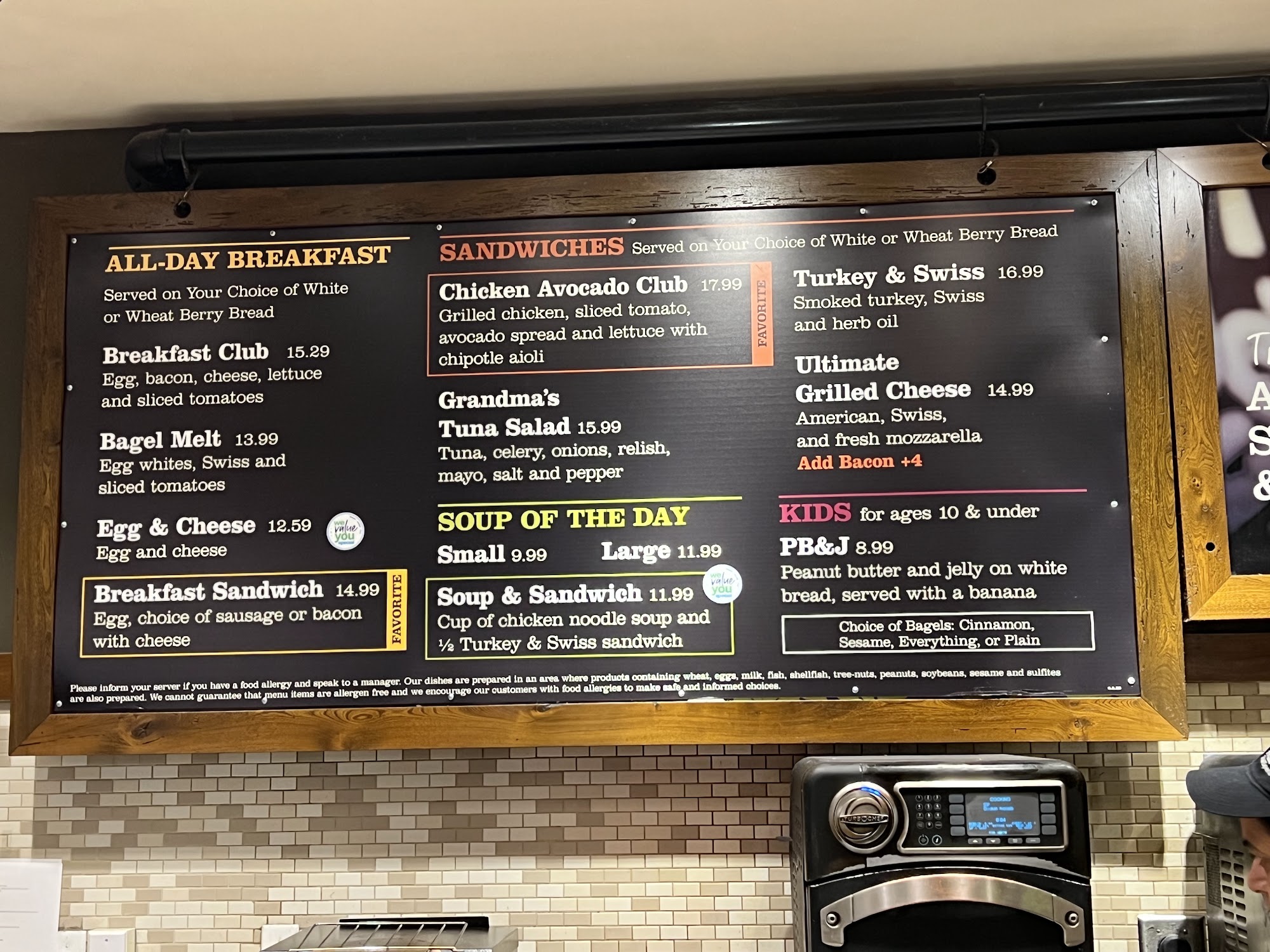 Camden Food Menu