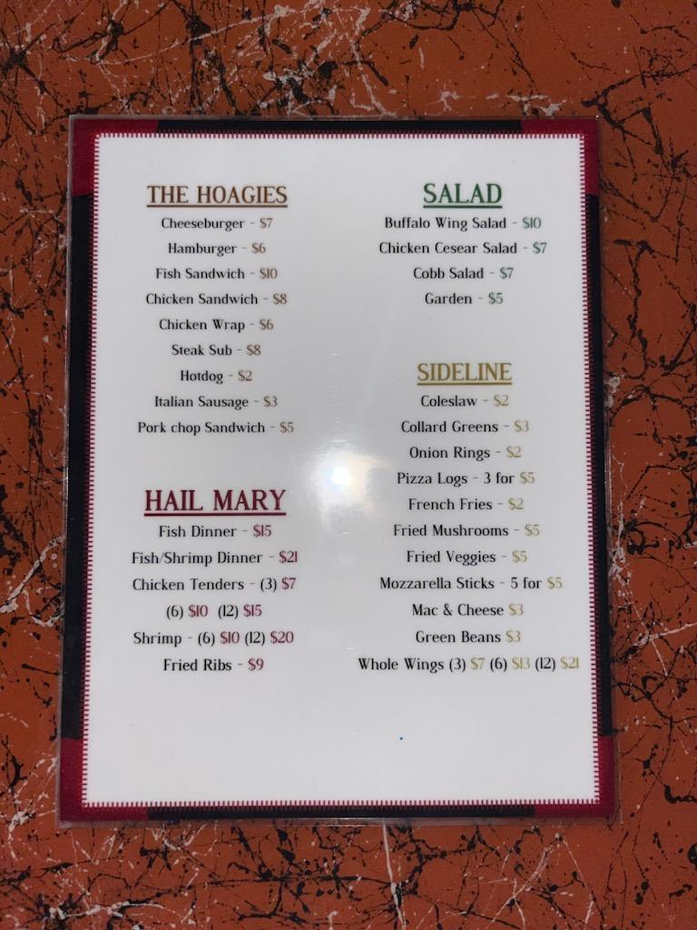 Lexington Bar & Grill Menu