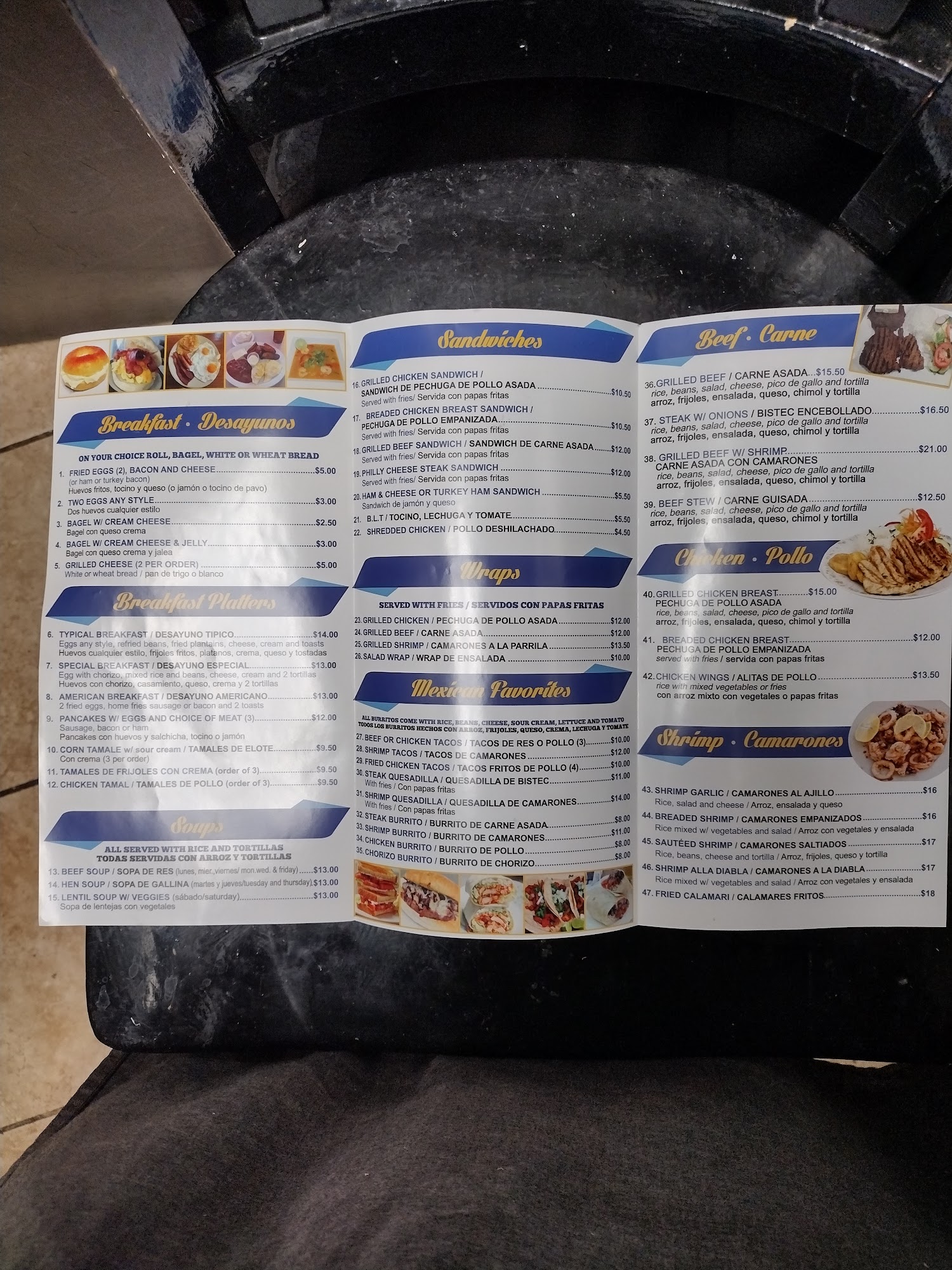 Espinoza Deli Menu