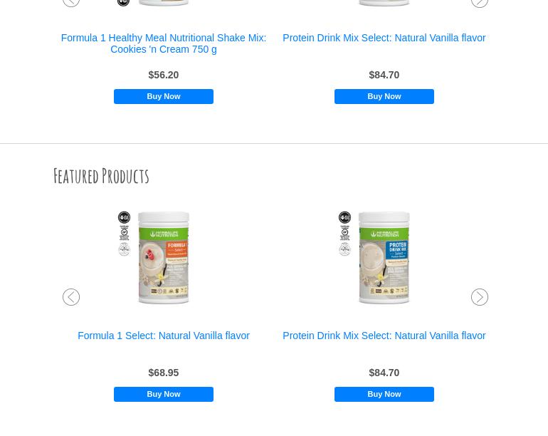 Herbalife Nutrition Club Menu