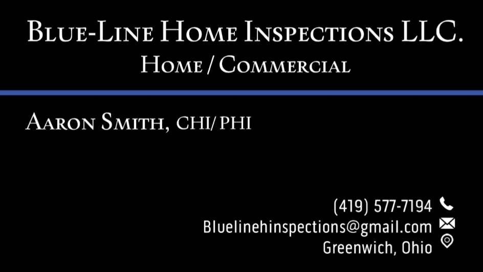 Blue-Line Home Inspections, llc. 27 Senior Dr, Greenwich Ohio 44837