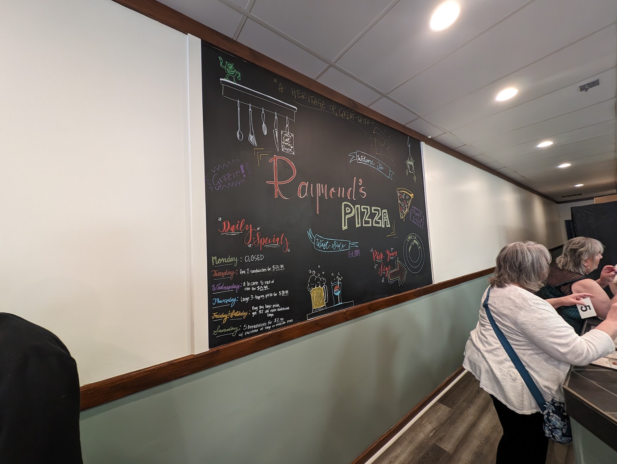 Raymond's Pizza - Hamilton West Side Menu