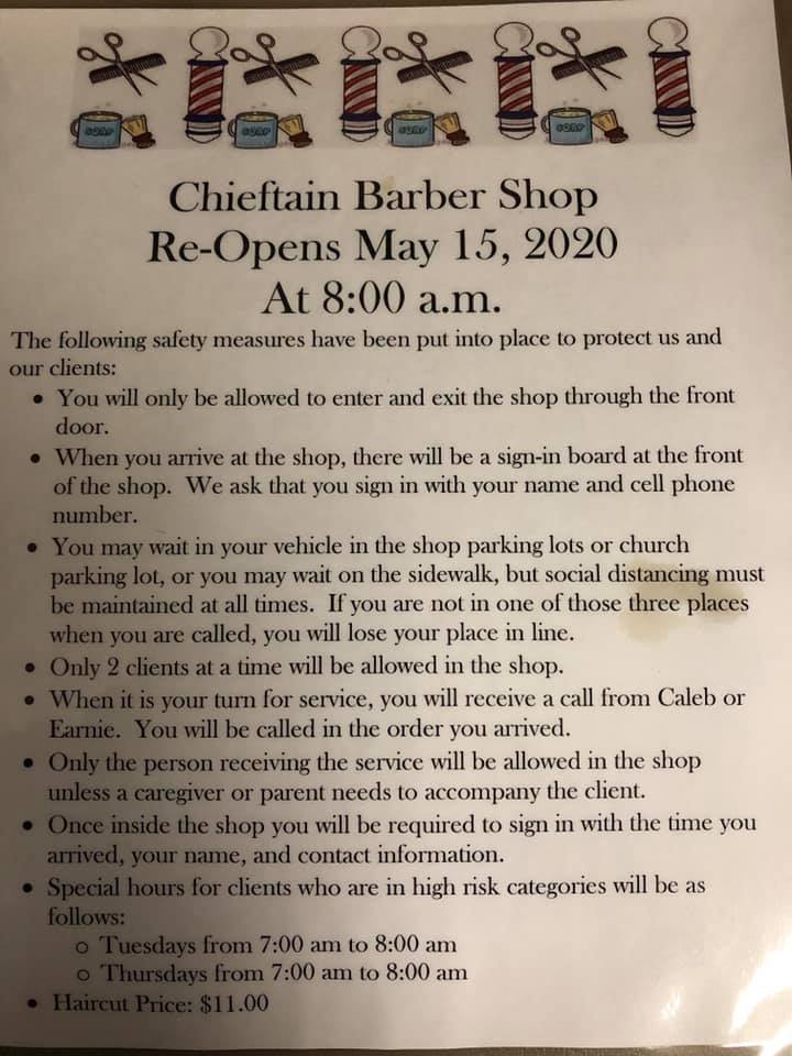 Chieftain Barbershop 1022 W Hunter St, Logan Ohio 43138
