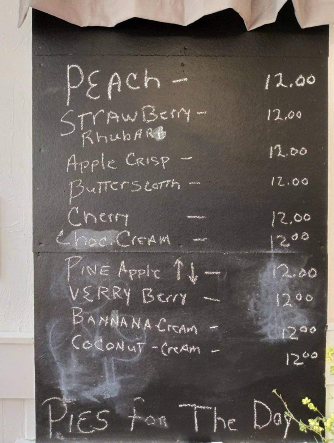 Heaven Sent Pies Menu
