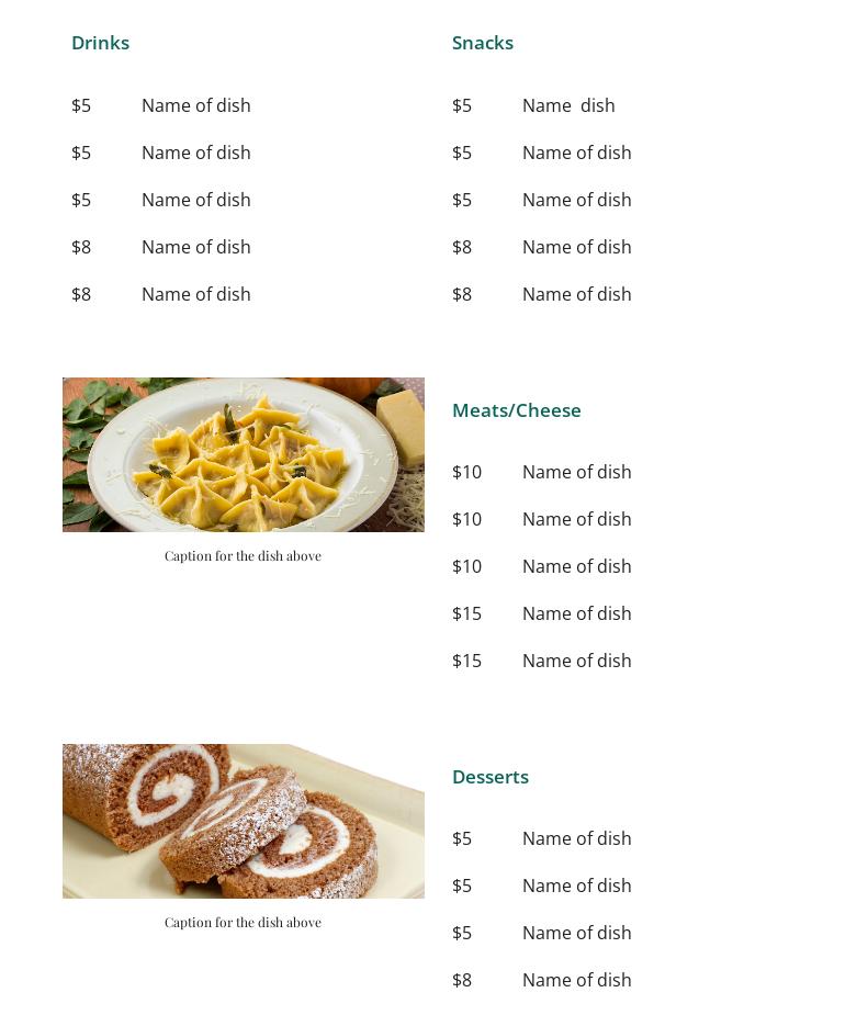 The Deli Bar(n) Menu